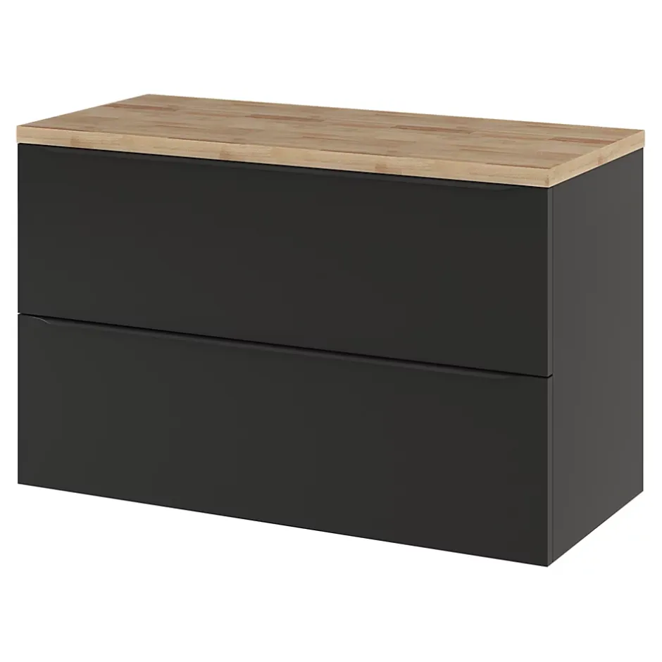 GoodHome Plan de toilette Hartland L. 100 cm chêne* Plan De Travail Buanderie|Plan De Travail Salle De Bains