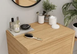 GoodHome Plan de toilette Avela placage chêne 60 cm