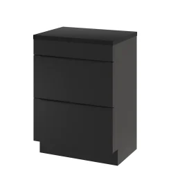 GoodHome Plan de toilette L.60,5 x l.45,5 cm, noir mat, Cadelia