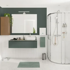 GoodHome Plan de toilette L.120 x l.45 x ép.2 cm effet marbre vert Cadélia* Plan De Travail Buanderie|Plan De Travail Salle De Bains