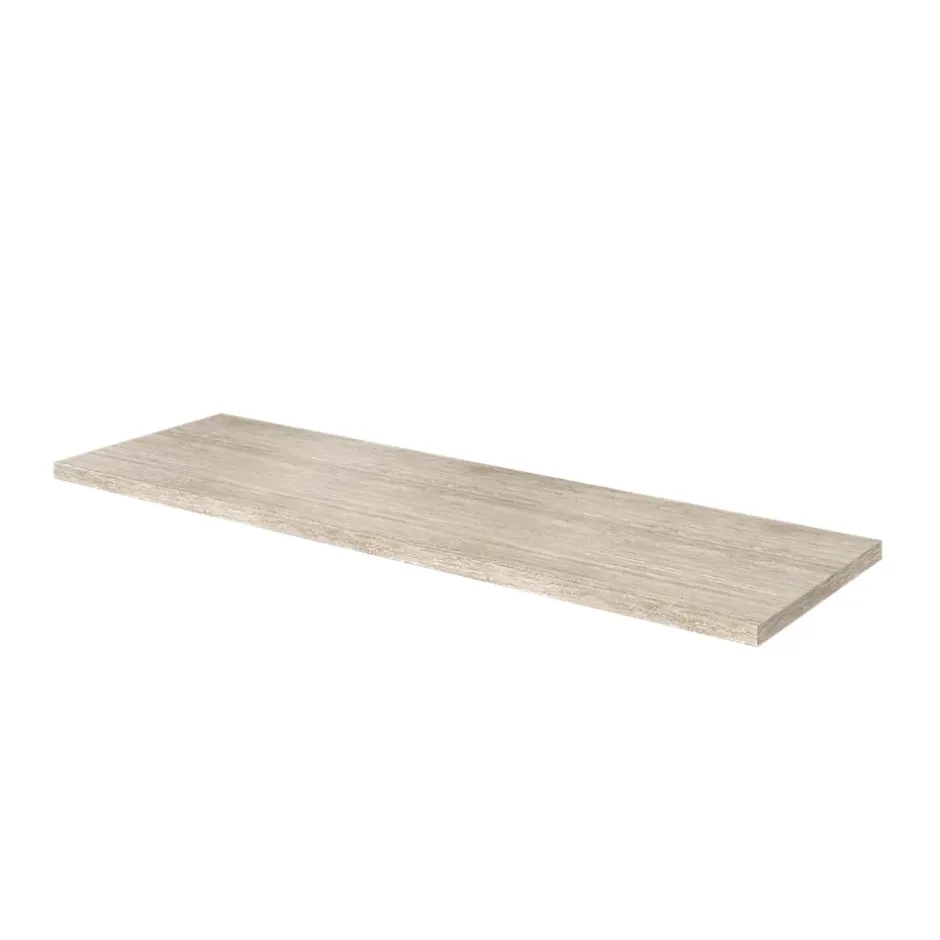 GoodHome Plan de toilette L.140 x l.45 x ép.2 cm effet travertin Cadélia
