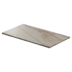 GoodHome Plan de toilette L.80 x l.45 x ép.2 cm, effet marbre beige, Cadélia