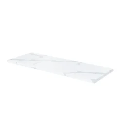 GoodHome Plan de toilette L.120 x l.45 x ép.2 cm effet marbre blanc Cadélia