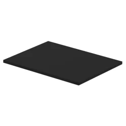 GoodHome Plan de toilette L.60 x l.45 x ép.18 cm noir mat Kentia