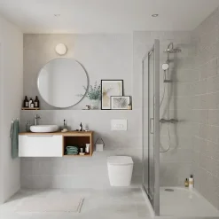 GoodHome Plan de toilette L.100 x l.45 x ép.18 cm effet chêne Kentia
