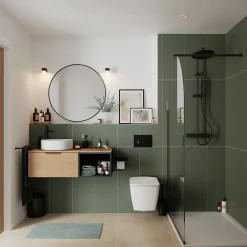 GoodHome Plan de toilette L.100 x l.45 x ép.18 cm effet chêne Kentia