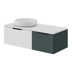 GoodHome Plan de toilette L.100 x l.45 x ép.18 cm blanc mat Kentia* Plan De Travail Buanderie|Plan De Travail Salle De Bains