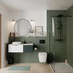 GoodHome Plan de toilette L.100 x l.45 x ép.18 cm blanc mat Kentia* Plan De Travail Buanderie|Plan De Travail Salle De Bains