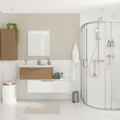 GoodHome Plan de toilette L.100 x l.45 x ép.18 cm blanc mat Kentia* Plan De Travail Buanderie|Plan De Travail Salle De Bains