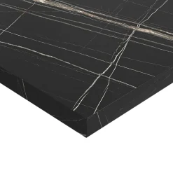 GoodHome Plan de toilette L.120 x l.45 x ép.2 cm effet marbre noir Cadélia