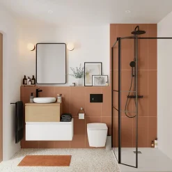GoodHome Plan de toilette L.120 x l.45 x ép.18 cm effet chêne Kentia* Plan De Travail Buanderie|Plan De Travail Salle De Bains