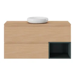 GoodHome Plan de toilette L.120 x l.45 x ép.18 cm effet chêne Kentia* Plan De Travail Buanderie|Plan De Travail Salle De Bains