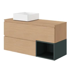 GoodHome Plan de toilette L.120 x l.45 x ép.18 cm effet chêne Kentia* Plan De Travail Buanderie|Plan De Travail Salle De Bains