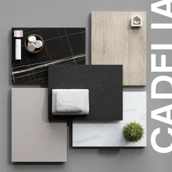 GoodHome Plan de toilette L.60 x l.45 x ép.2 cm effet marbre noir Cadélia* Plan De Travail Buanderie|Plan De Travail Salle De Bains
