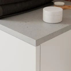 GoodHome Plan de toilette L.80 x l.45 x ép.2 cm effet granit gris Cadélia* Plan De Travail Buanderie|Plan De Travail Salle De Bains