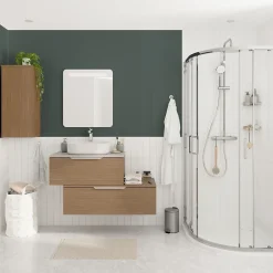GoodHome Plan de toilette L.100 x l.45 x ép.2 cm, effet granite gris, Cadélia* Plan De Travail Buanderie|Plan De Travail Salle De Bains
