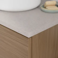 GoodHome Plan de toilette L.100 x l.45 x ép.2 cm, effet granite gris, Cadélia* Plan De Travail Buanderie|Plan De Travail Salle De Bains