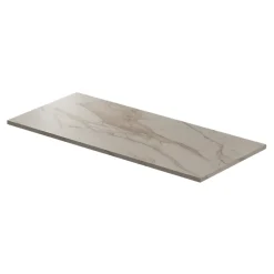 GoodHome Plan de toilette L.100 x l.45 x ép.2 cm effet marbre beige Cadélia