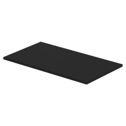 GoodHome Plan de toilette L.80 x l.45 x ép.18 cm noir mat Kentia