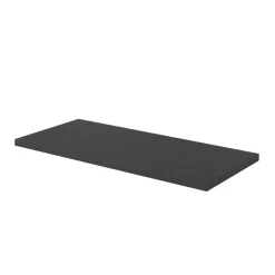 GoodHome Plan de toilette L.100 x l.45 x ép.2 cm, effet pierre noire, Cadélia