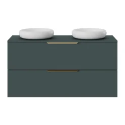 GoodHome Plan de toilette L.120 x l.45 x ép.18 cm vert forêt mat Kentia