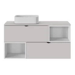 GoodHome Plan de toilette L.120 x l.45 x ép.1,8 cm beige cachemire Kentia