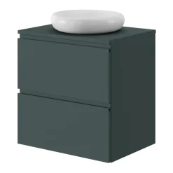 GoodHome Plan de toilette L.60 x l.45 x ép.1,8 cm, vert forêt, Kentia
