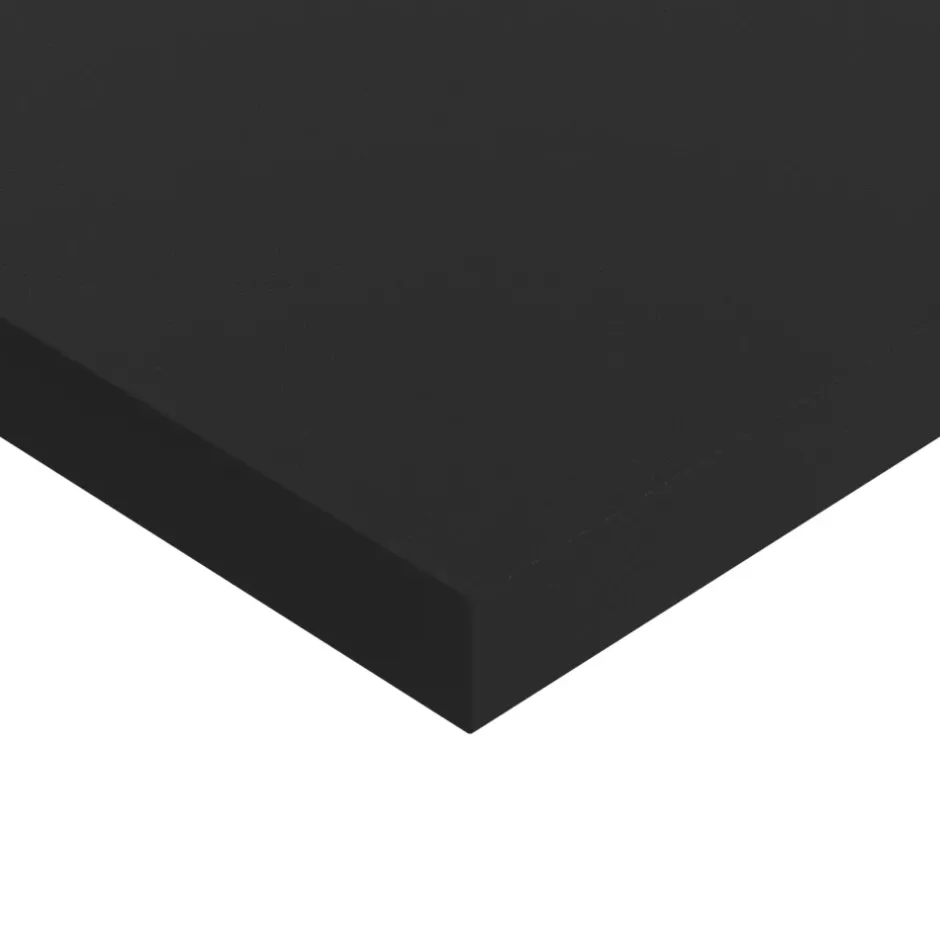 GoodHome Plan de toilette L.120 x l.45 x ép.18 cm noir mat Kentia