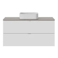 GoodHome Plan de toilette L.120 x l.45 x ép.2 cm effet granite gris Cadélia