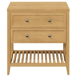 GoodHome Plan de toilette placage chêne L.80,4 x l.45,2 x ép.2,8 cm, Perma