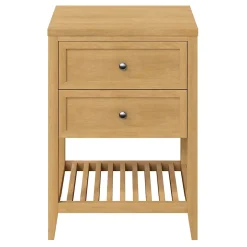 GoodHome Plan de toilette placage chêne L.60,4 x l.45,2 x ép.2,8 cm, Perma