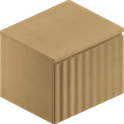 Ipiemme SRL Plan de toilette plaqué chêne miel L.60 x l.51,5 x ép.2 cm, Pura+