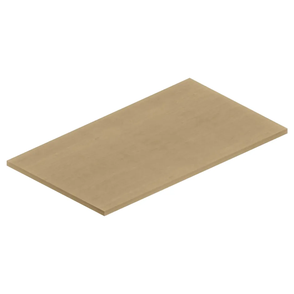 Ipiemme SRL Plan de toilette plaqué chêne miel L.90 x l.51,5 x ép.2 cm, Pura+