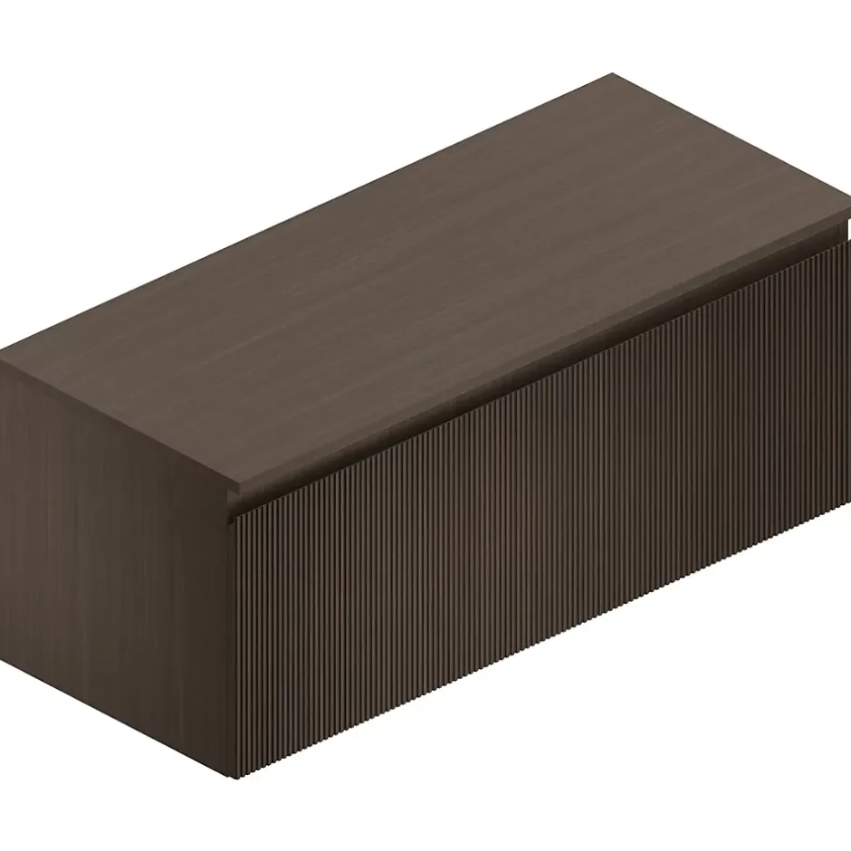 Ipiemme SRL Plan de toilette plaqué noyer L.120 x l.51,5 x ép.2 cm, Pura+