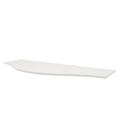 Plan de toilette pour vasque à poser version centre Vague blanc mat 137,8 cm