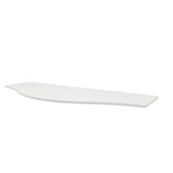 Plan de toilette pour vasque à poser version centre Vague blanc brillant 137,8 cm