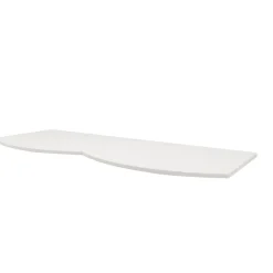 Plan de toilette pour vasque à poser Vague blanc brillant 137,8 cm* Plan De Travail Buanderie|Plan De Travail Salle De Bains