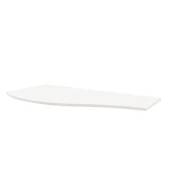 Plan de toilette pour vasque à poser version gauche Vague blanc brillant 103,1 cm* Plan De Travail Buanderie|Plan De Travail Salle De Bains