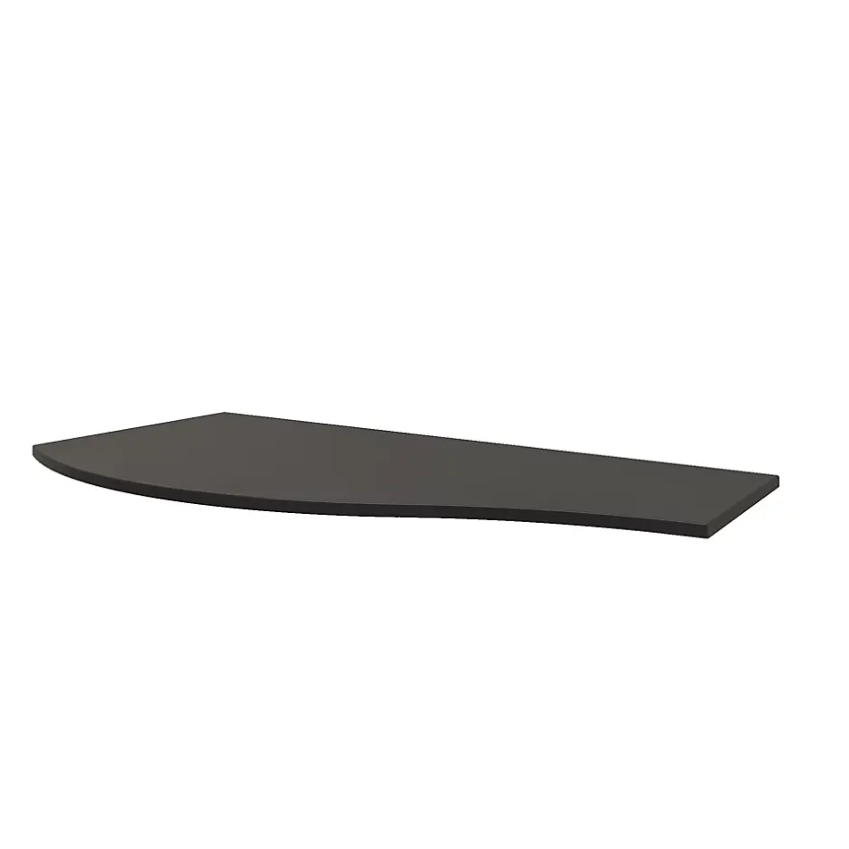 Plan de toilette pour vasque à poser version droite Vague anthracite brillant 103,1 cm