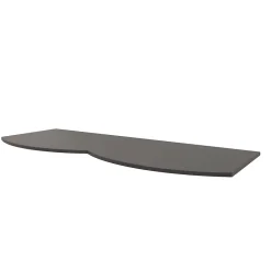 Plan de toilette pour vasque à poser Vague anthracite brillant 137,8 cm* Plan De Travail Buanderie|Plan De Travail Salle De Bains