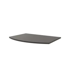Plan de toilette pour vasque à poser Vague anthracite brillant 69,4 cm