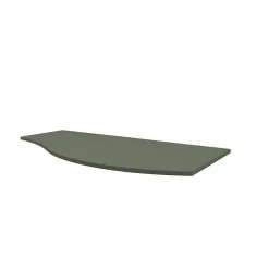 Plan de toilette pour vasque à poser version droite Vague kaki mat 103,1 cm