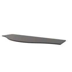 Plan de toilette pour vasque à poser version centre Vague anthracite brillant 137,8 cm