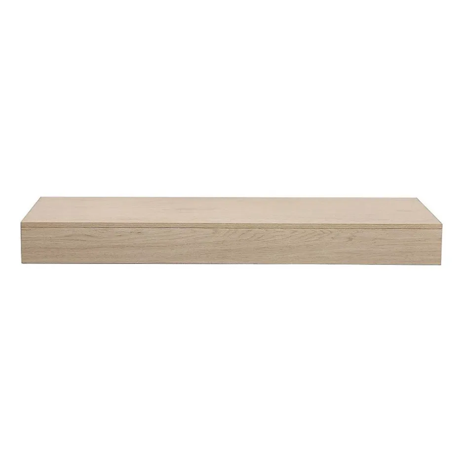 Mob-In Plan de toilette suspendu pour vasque WILL - 120 cm - Ep. 12 cm + Equerres invisibles - Décor Chêne