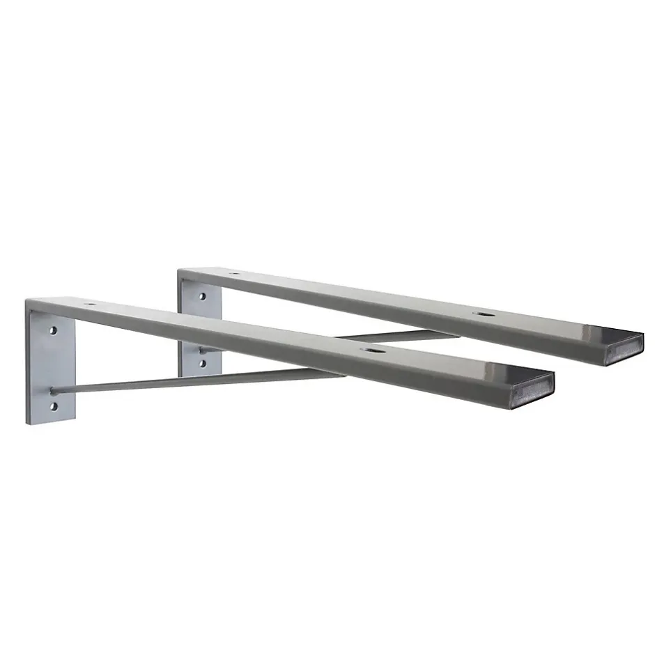 Mob-In Plan de toilette suspendu pour vasque WILL - 120 cm - Ep. 12 cm + Equerres invisibles - Décor Chêne
