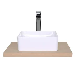 Mob-In Plan de toilette suspendu 60cm WILL avec équerres invisibles