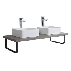Mob-In Plan de toilette suspendu pour vasque WILL - 120 cm - Ep. 3,8 cm