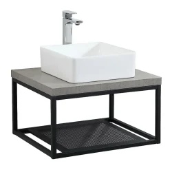 Mob-In Plan de toilette suspendu WILL -Ep. 3,8cm L60cm + structure métal