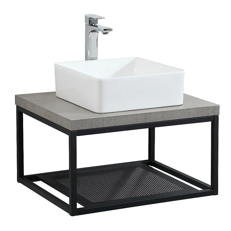 Mob-In Plan de toilette suspendu WILL -Ep. 3,8cm L60cm + structure métal