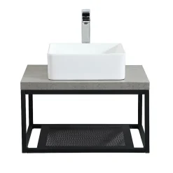Mob-In Plan de toilette suspendu WILL -Ep. 3,8cm L60cm + structure métal